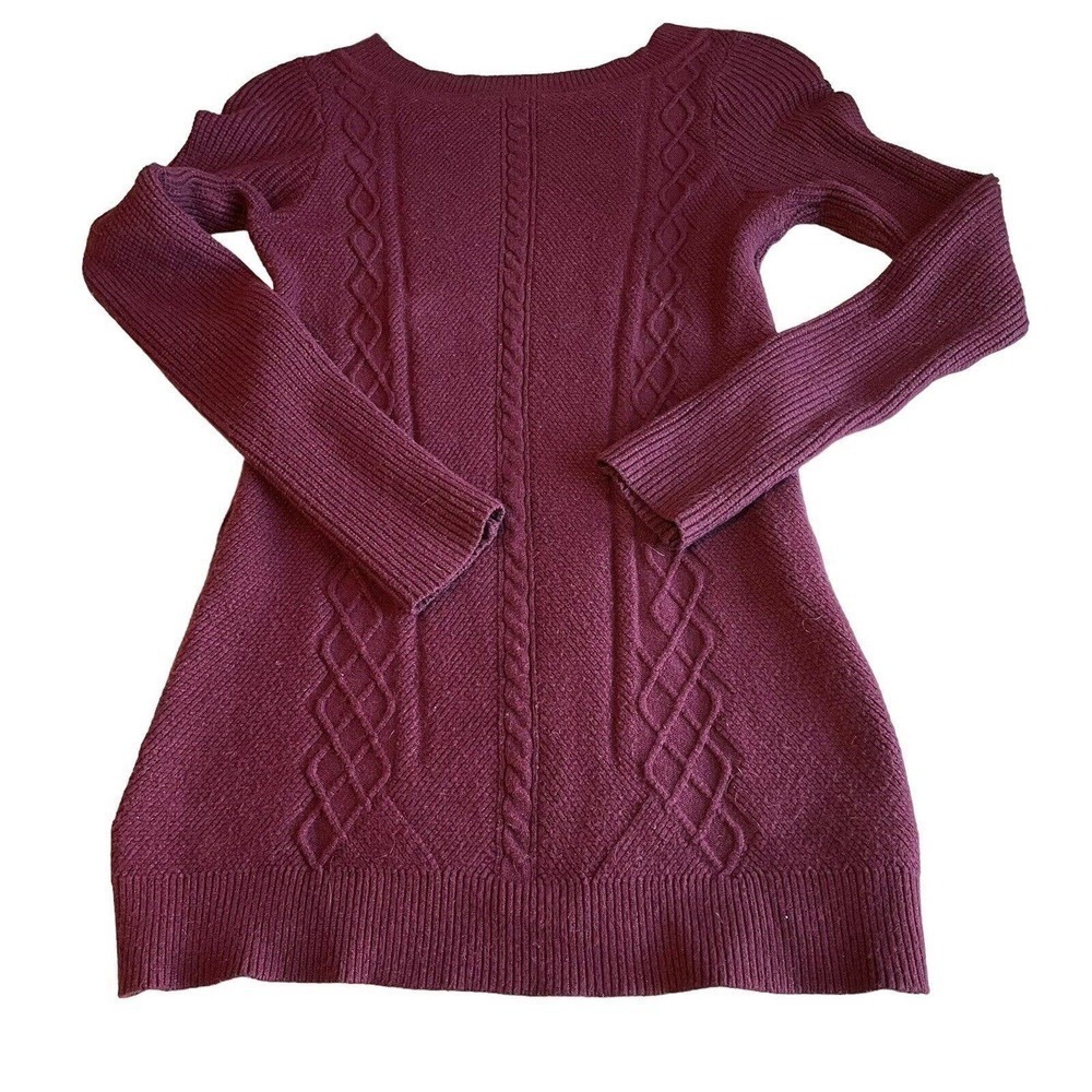 Cyrus Pullover Sweater Berry, Purple Aubergine Eggplant Burgundy Classic Knit M